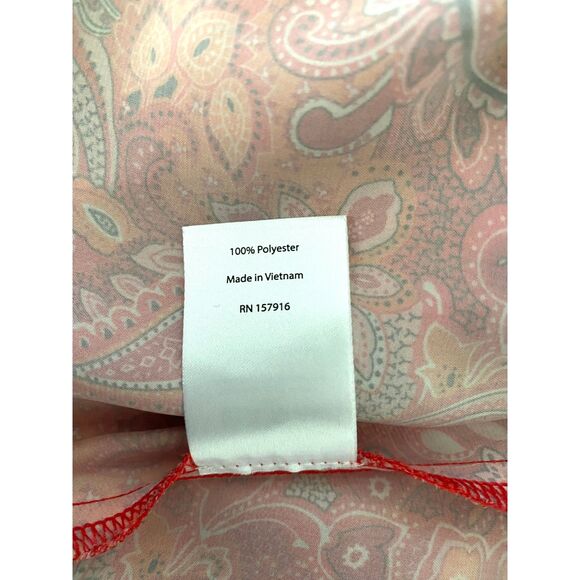 C Wonder Orange Halter Handkerchief Dress Flowy Unlined Summer Midi Sz S - Picture 6 of 7